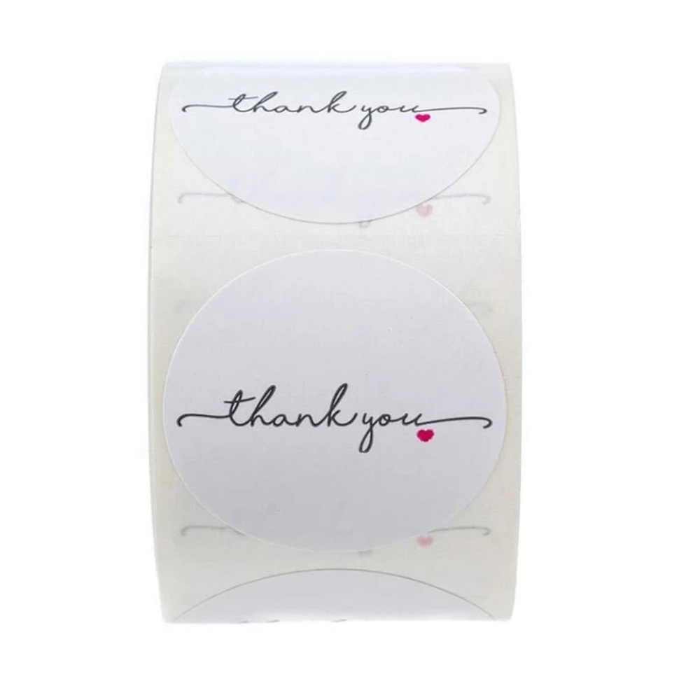 Brand New Thank You ❤  circle sticker 500pcs roll